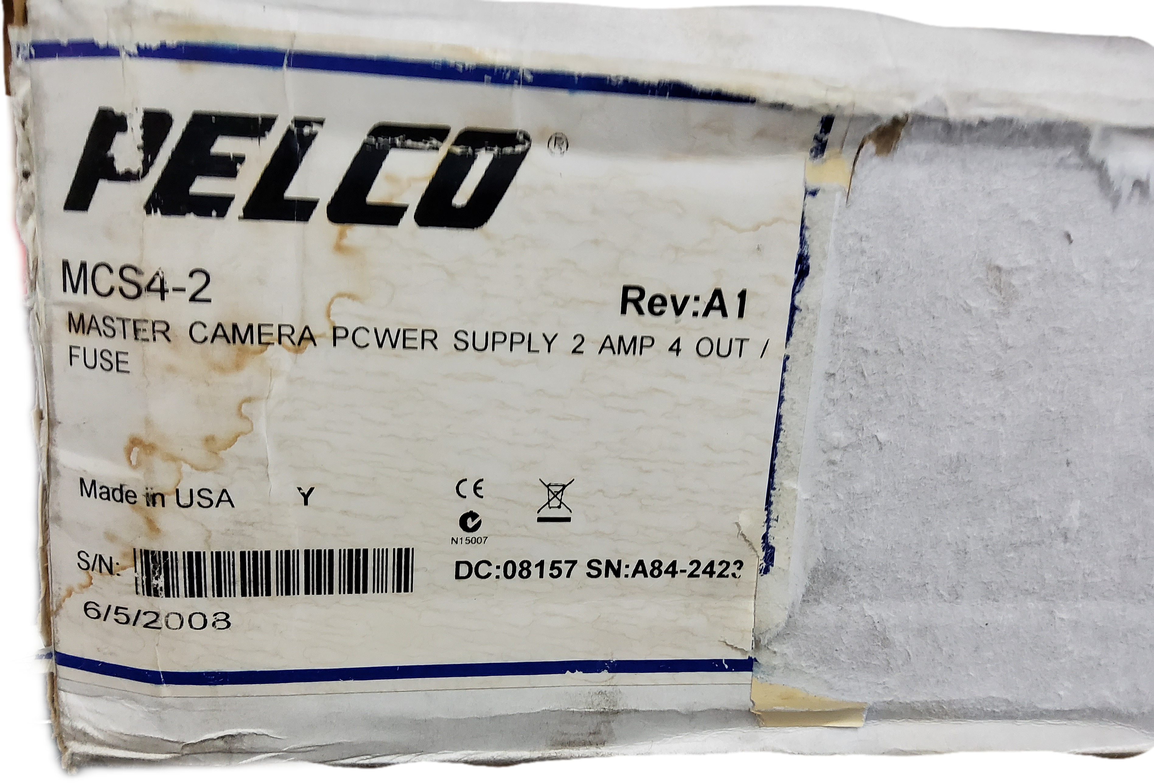 Pelco MCS4-2 Master CCTV Camera Power Supply