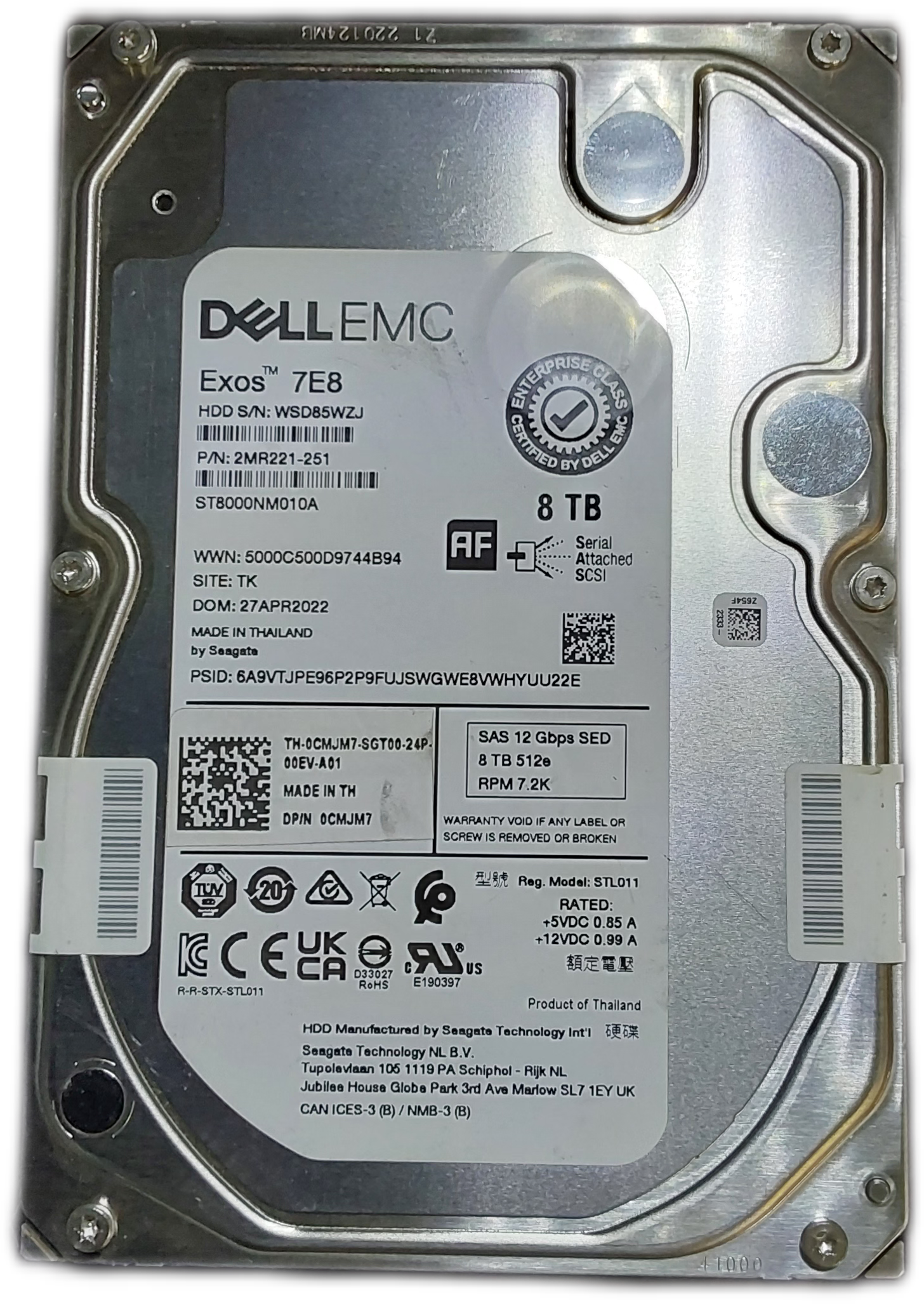 Seagate / Dell Exos ST8000NM010A 8TB 3.5