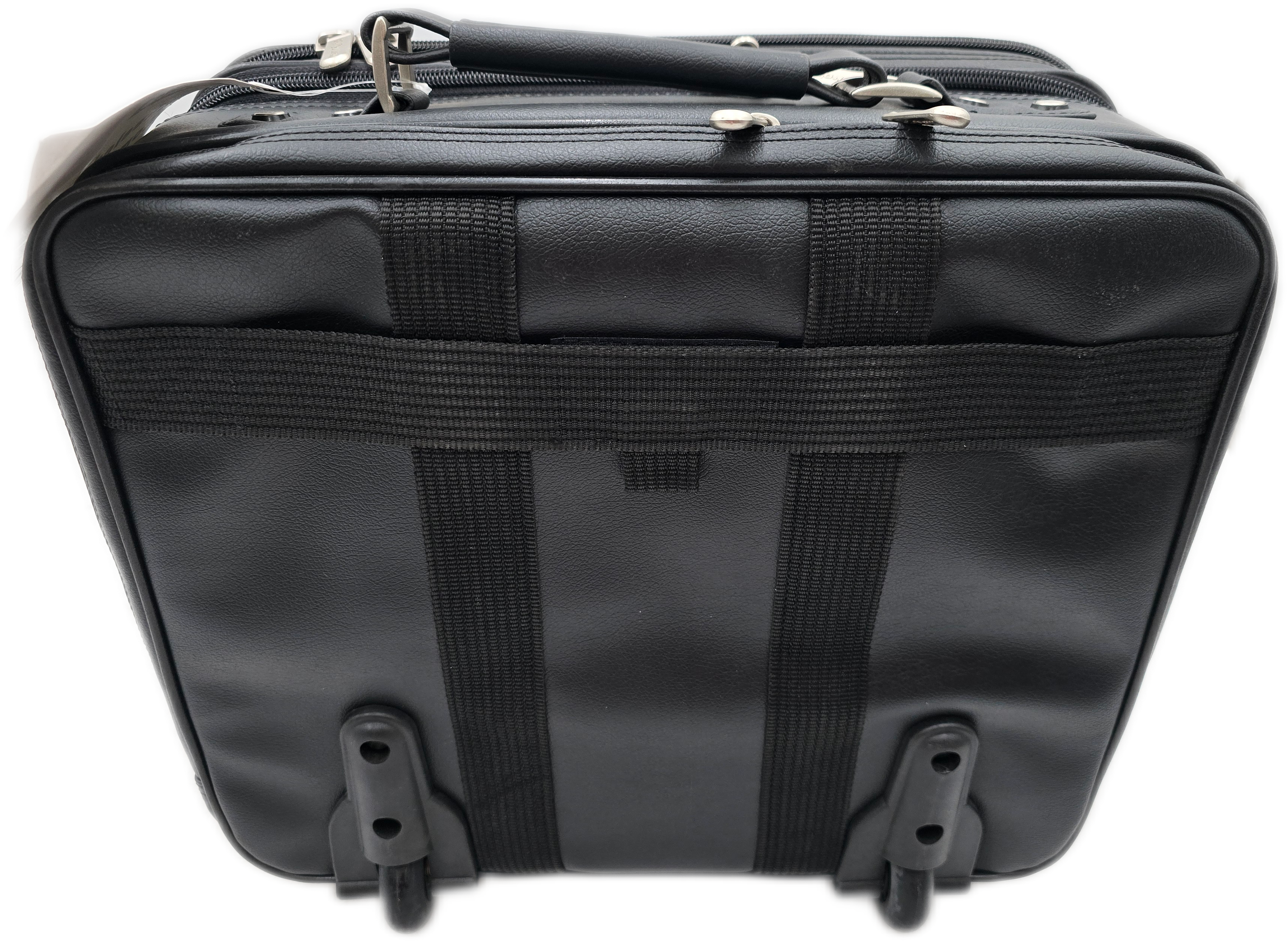 Fellowes Black Leather Wheeled Computer Laptop Briefcase - Picture 7 of 10