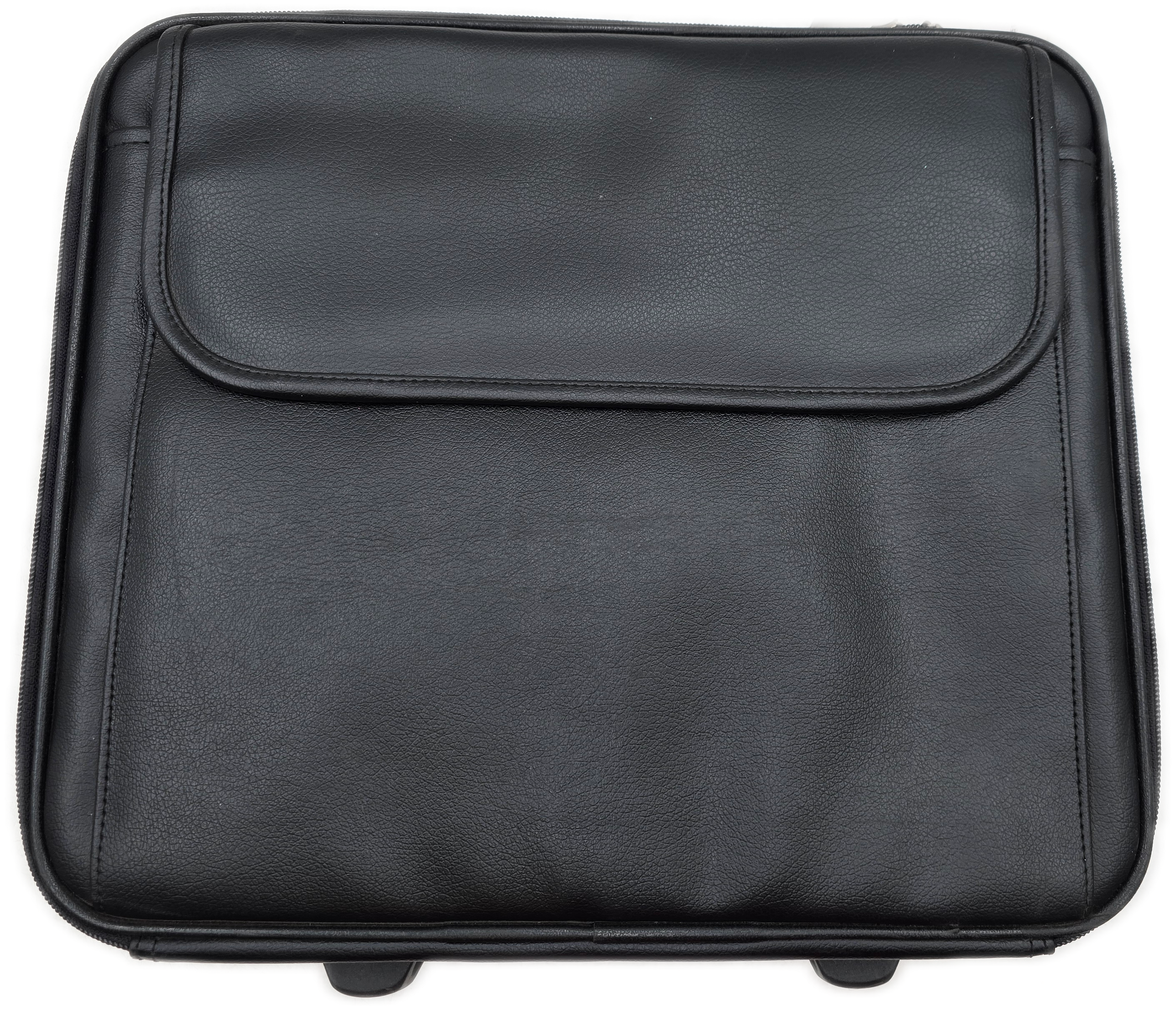 Fellowes Black Leather Wheeled Computer Laptop Briefcase - Picture 6 of 10