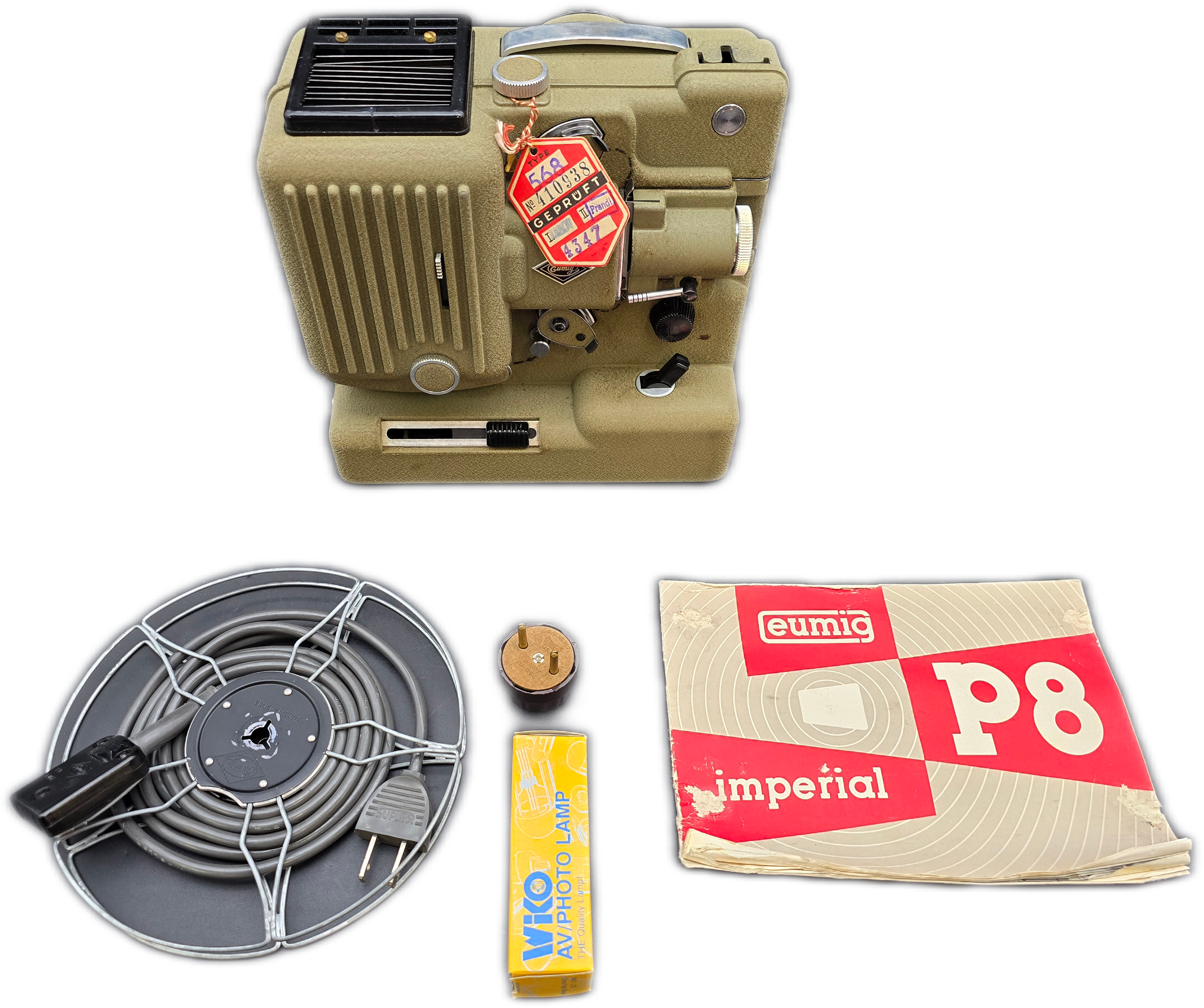 Vintage Eumig Imperial P8 8mm Projector With Case
