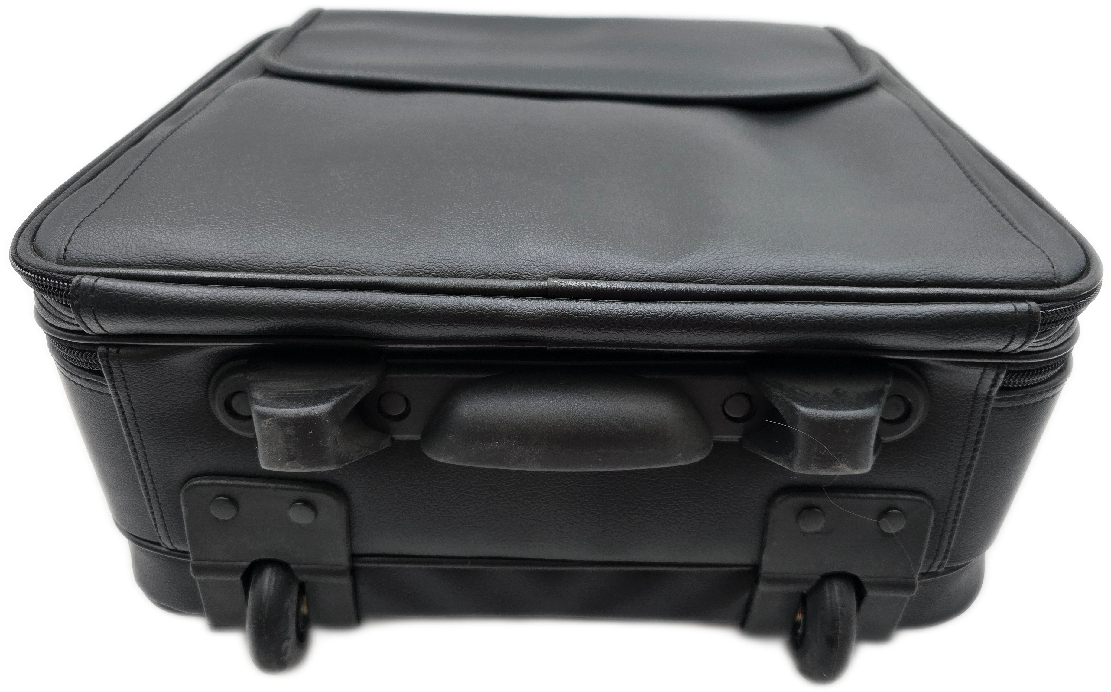 Fellowes Black Leather Wheeled Computer Laptop Briefcase - Picture 10 of 10