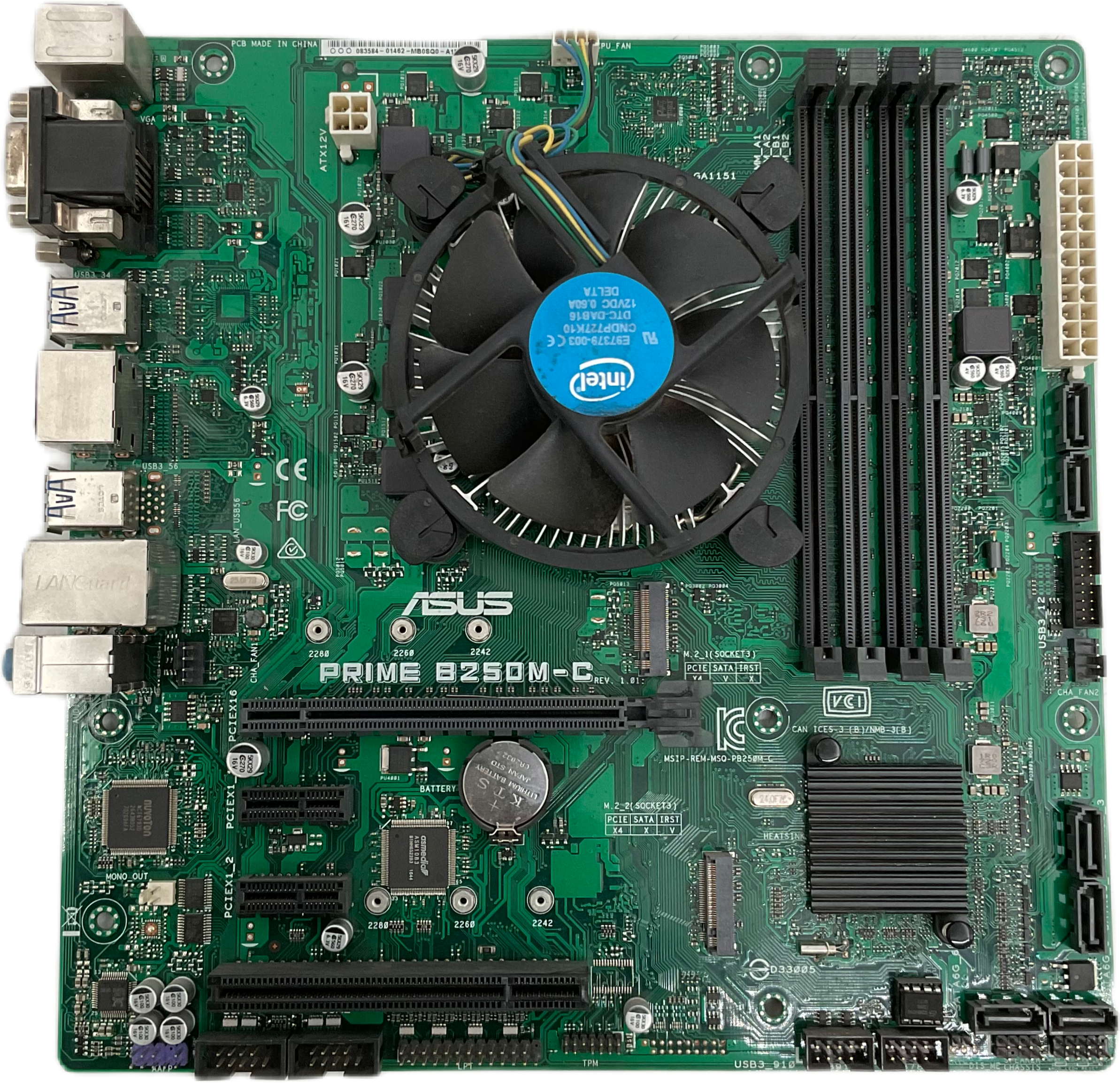 よみ 動作品】 LGA1151 ASUS PRIME B250M-A IOパネル付 マザーボード 保証