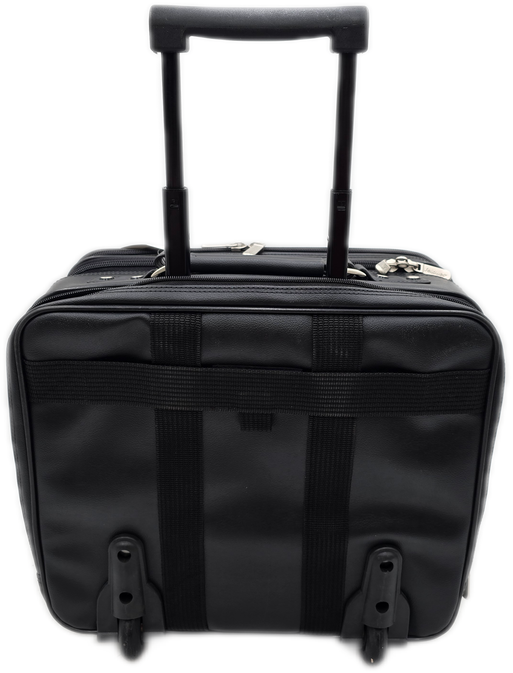 Fellowes Black Leather Wheeled Computer Laptop Briefcase - Picture 8 of 10