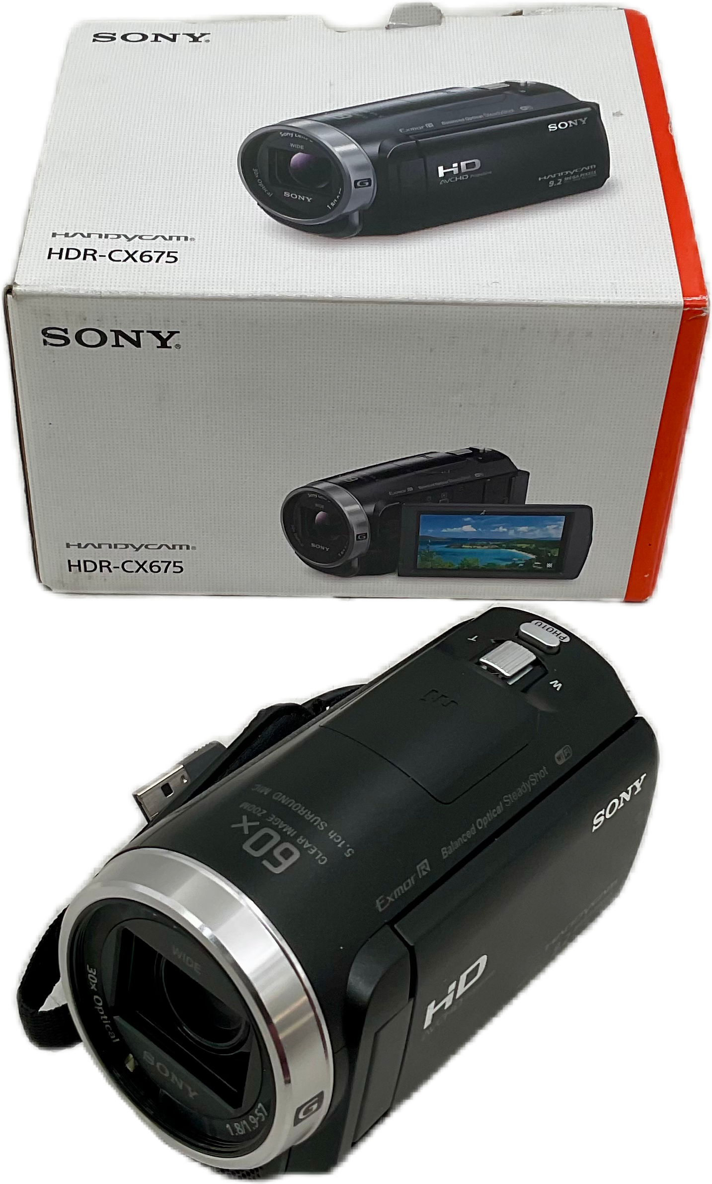 Sony Handycam HDR-CX675 Compact Camcorder 30x Zoom WiFi HD 3in LCD
