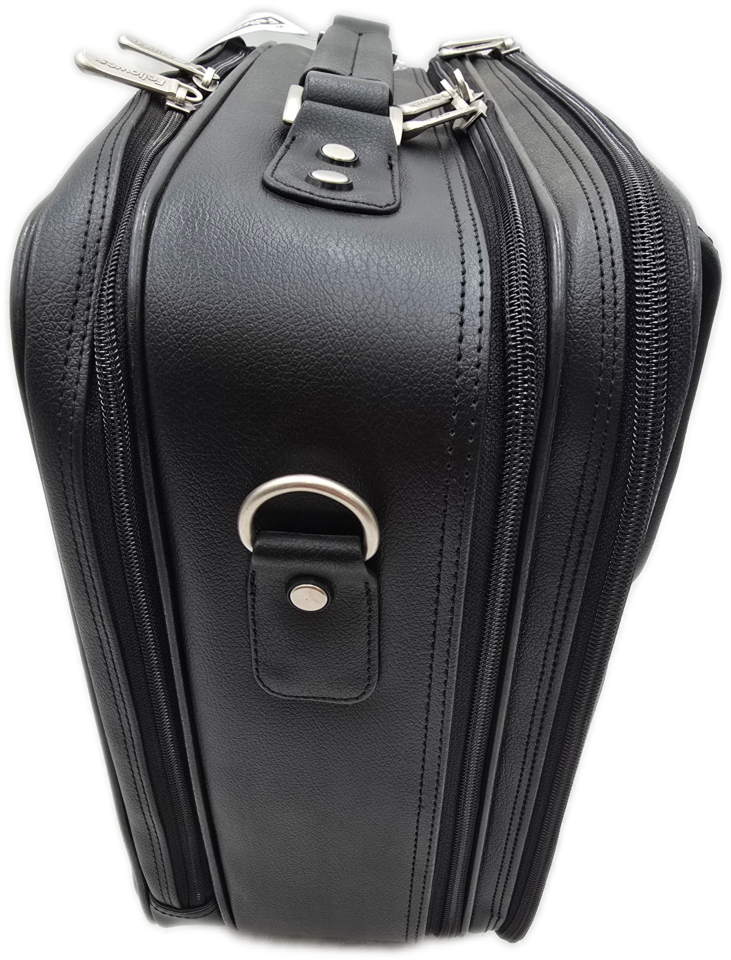 Fellowes Black Leather Wheeled Computer Laptop Briefcase - Picture 5 of 10